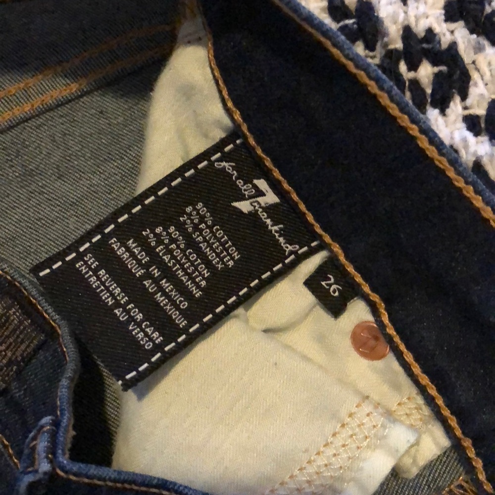 7 For All Mankind Dark Wash Denim Size 26 - Picture 5 of 5